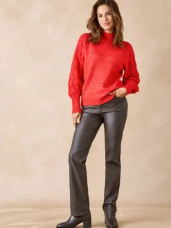 Femme Daxon Pull col montant manches fantaisie