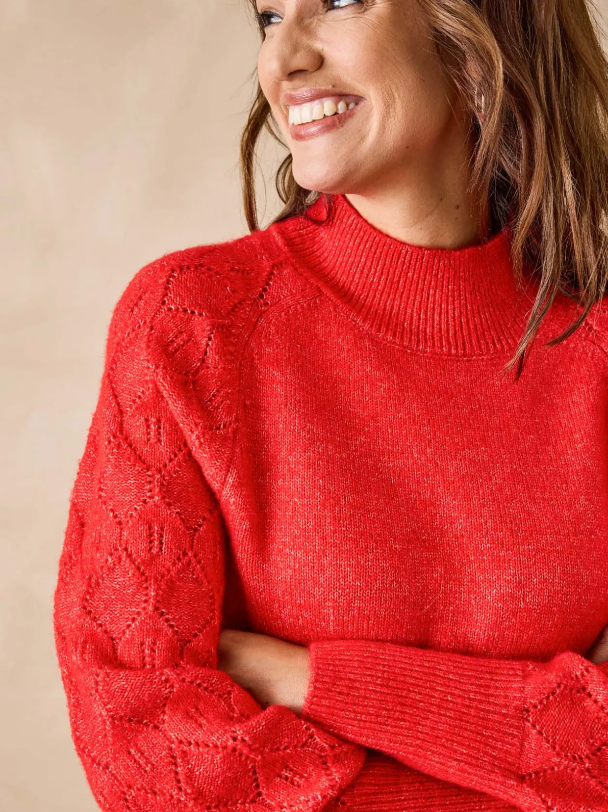 Femme Daxon Pull col montant manches fantaisie