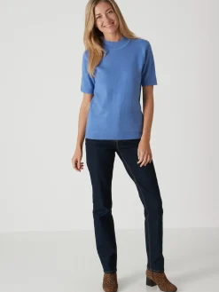 Femme Daxon Pull col montant manches courtes