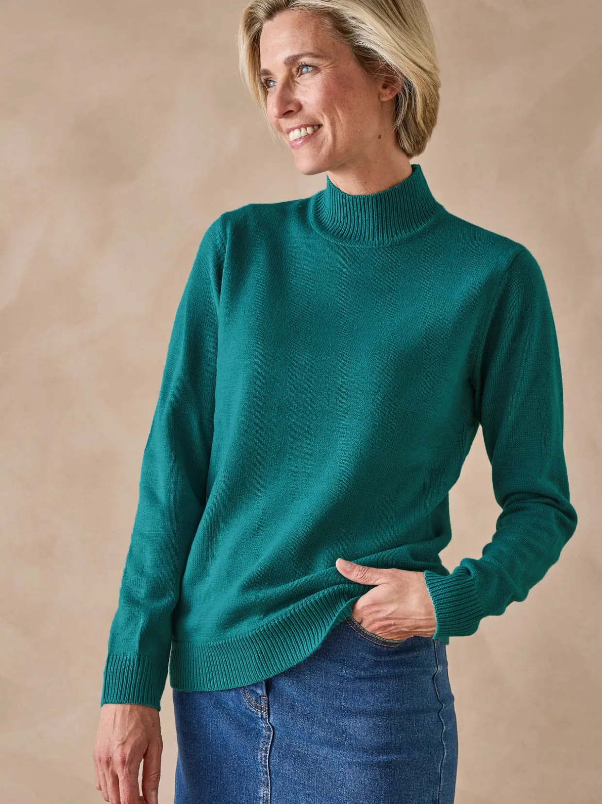 Femme Daxon Pull col montant manches longues