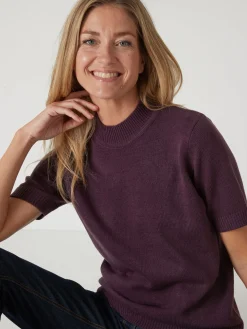 Femme Daxon Pull col montant manches courtes