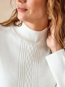 Femme Daxon Pull col montant torsadé