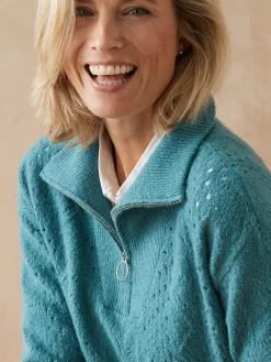 Femme Daxon Pull col montant zippé