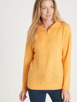 Femme Daxon Pull col montant zippé