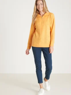 Femme Daxon Pull col montant zippé