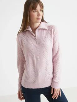 Femme Daxon Pull col montant zippé