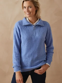 Femme Daxon Pull col montant zippé