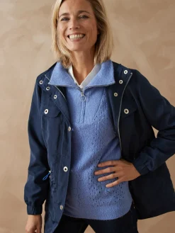 Femme Daxon Pull col montant zippé