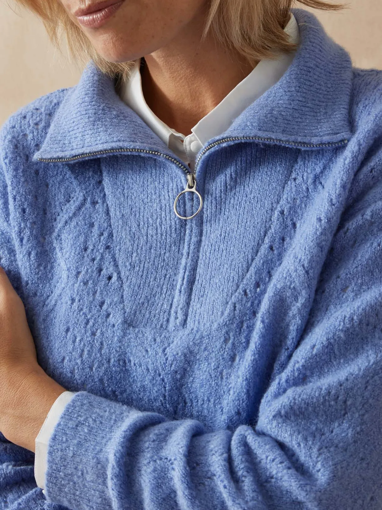 Femme Daxon Pull col montant zippé