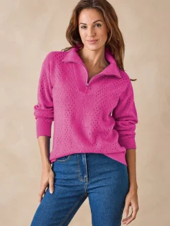Femme Daxon Pull col montant zippé