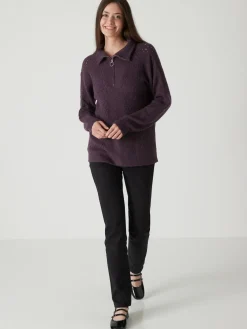 Femme Daxon Pull col montant zippé