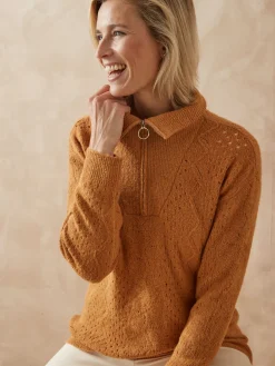 Femme Daxon Pull col montant zippé