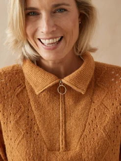 Femme Daxon Pull col montant zippé