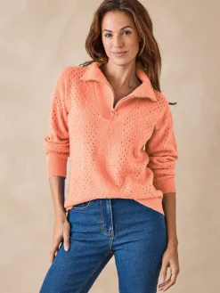 Femme Daxon Pull col montant zippé