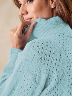 Femme Daxon Pull col montant zippé