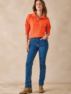 Femme Daxon Pull col montant zippé