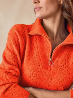 Femme Daxon Pull col montant zippé