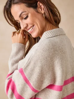 Femme Daxon Pull col polo en pure laine