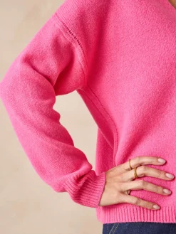 Femme Daxon Pull col polo en pure laine