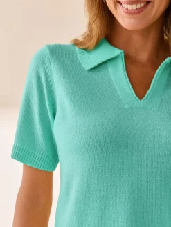 Femme Daxon Pull col polo manches courtes