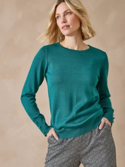 Femme Daxon Pull col rond 50% laine mérinos