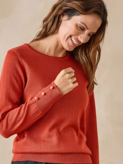 Femme Daxon Pull col rond 50% laine mérinos