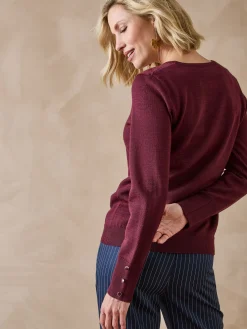 Femme Daxon Pull col rond 50% laine mérinos