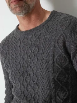 Homme Daxon Pull col rond style irlandais 30% laine