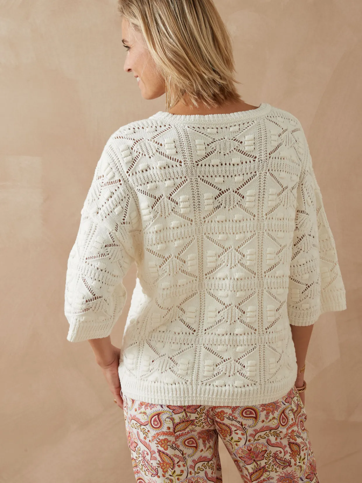 Femme Daxon Pull court façon crochet