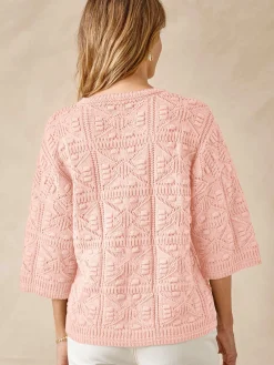 Femme Daxon Pull court façon crochet