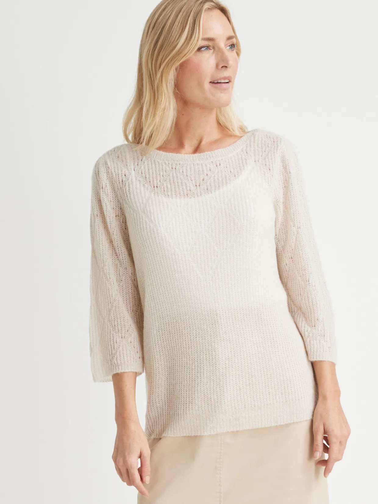 Femme Daxon Pull en côtes perlées