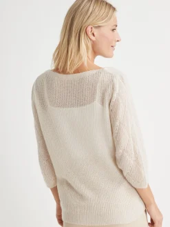 Femme Daxon Pull en côtes perlées