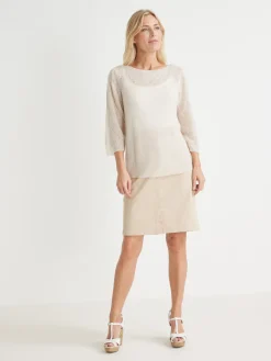 Femme Daxon Pull en côtes perlées