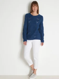 Femme Daxon Pull en côtes perlées