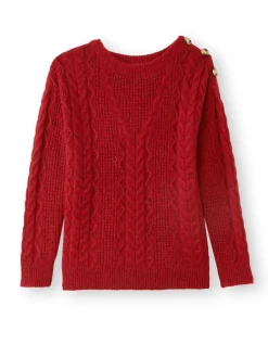 Femme Daxon Pull en maille fantaisie col rond