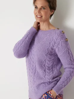 Femme Daxon Pull en maille fantaisie col rond