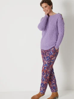 Femme Daxon Pull en maille fantaisie col rond