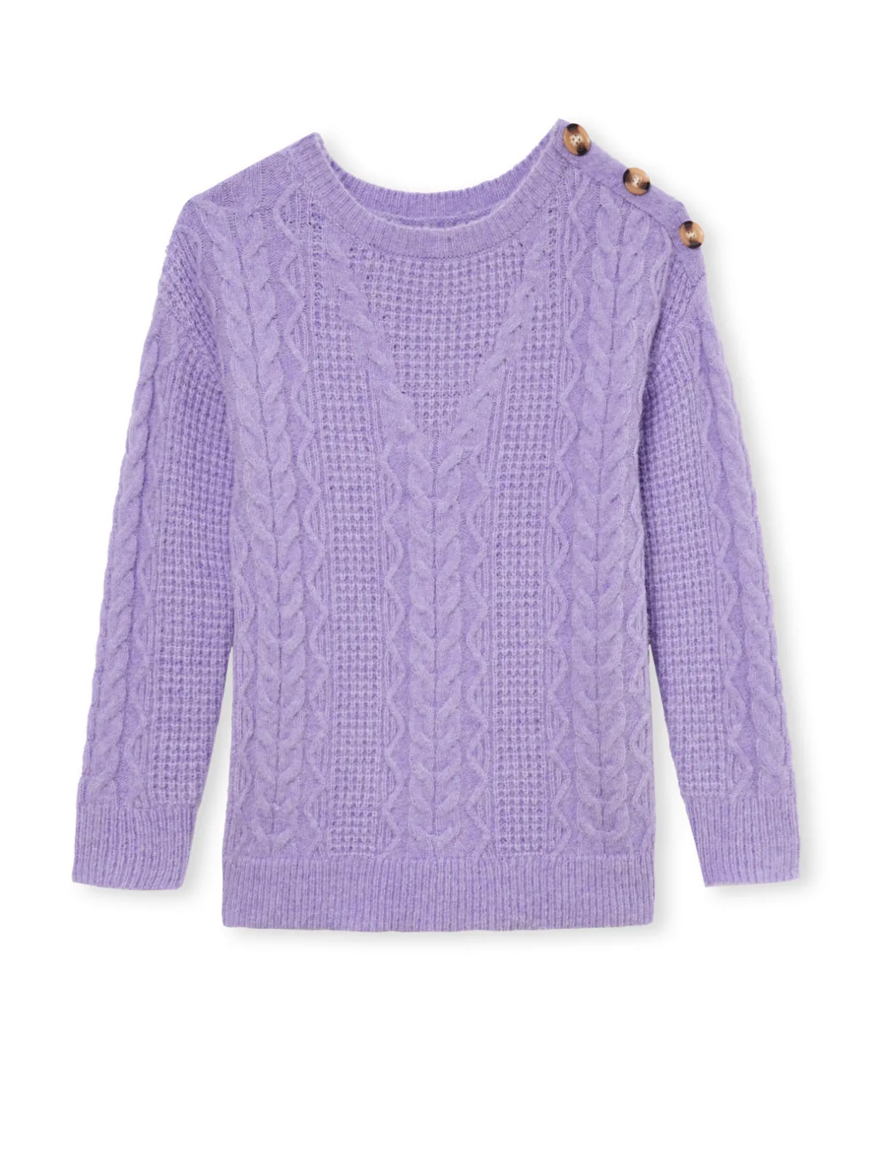 Femme Daxon Pull en maille fantaisie col rond