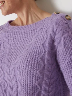 Femme Daxon Pull en maille fantaisie col rond