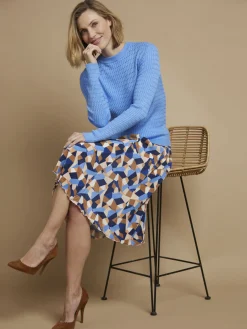 Femme Daxon Pull en maille finement torsadée