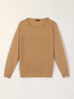 Femme Daxon Pull en maille jersey et ottoman