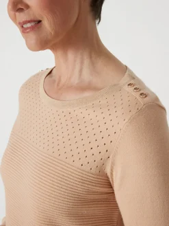 Femme Daxon Pull en maille jersey et ottoman