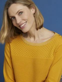 Femme Daxon Pull en maille jersey et ottoman