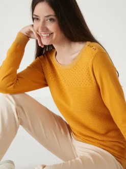 Femme Daxon Pull en maille jersey et ottoman