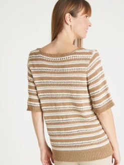 Femme Daxon Pull en maille ruban brillante