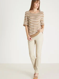 Femme Daxon Pull en maille ruban brillante