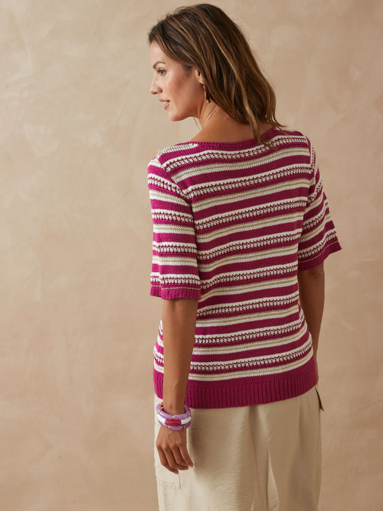 Femme Daxon Pull en maille ruban brillante