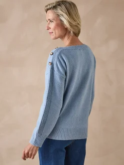 Femme Daxon Pull encolure bateau en jersey envers