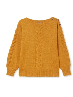 Femme Daxon Pull encolure bateau en jersey envers