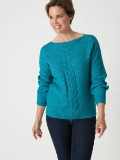 Femme Daxon Pull encolure bateau en jersey envers